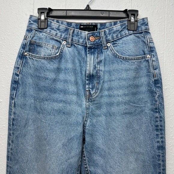 ASOS High Rise Distressed Medium Wash 5-Pocket Cotton Denim Jeans Womens 28/32 - Picture 3 of 12